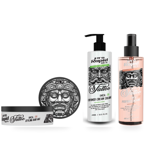 ProRapid Tattoo Grooming Trio – INCA 08 fixed bundle on a clean white background