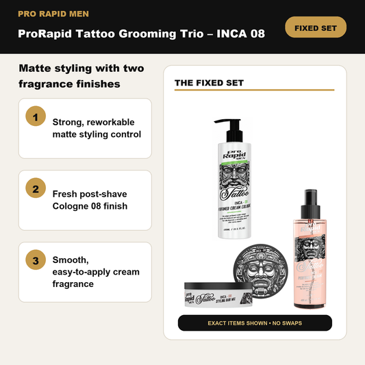 ProRapid Tattoo Grooming Trio – INCA 08 key benefits and included ProRapid products