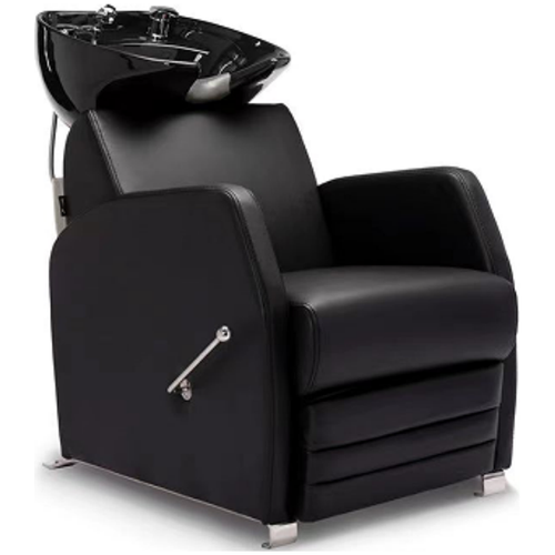Professional Black Shampoo Station with Manual Footrest - MV hair and beauty