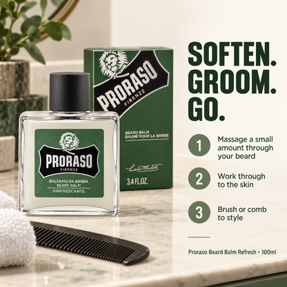 Proraso Beard Balm Refresh 100ml — grooming routine