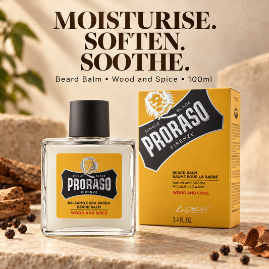 Proraso Wood and Spice Beard Balm 100ml — moisturise, soften and soothe