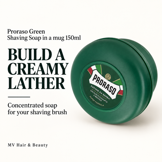 Proraso Green Shaving Soap in a mug 150ml — BUILD A CREAMY LATHER