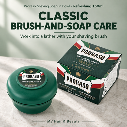 Proraso Shaving Soap in Bowl - Refreshing 150ml — CLASSIC BRUSH-AND-SOAP CARE