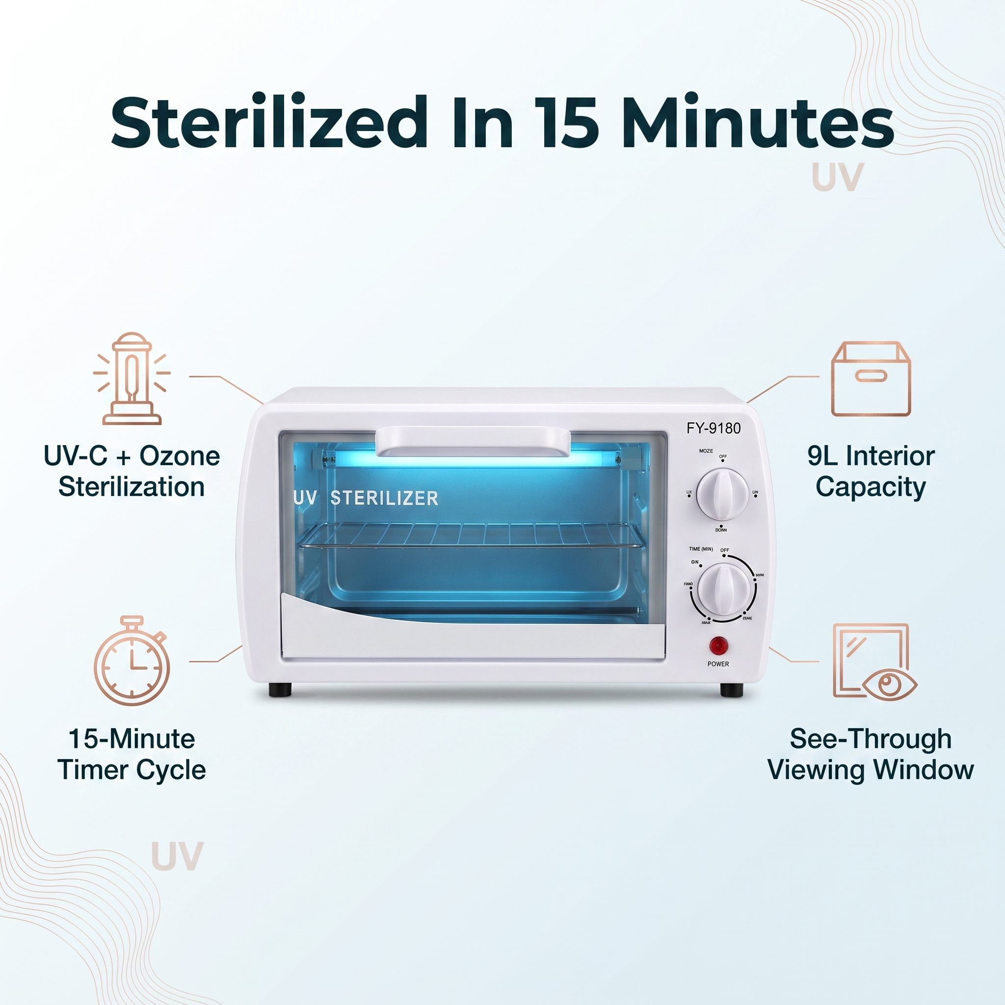 PureCabinet™ - 15 Minutes UV Sterilizer - MV hair and beauty