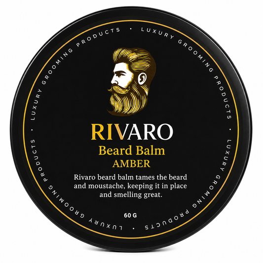 Rivaro Amber Beard Balm 60g front product view