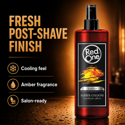 RedOne Amber After Shave Cologne benefits infographic