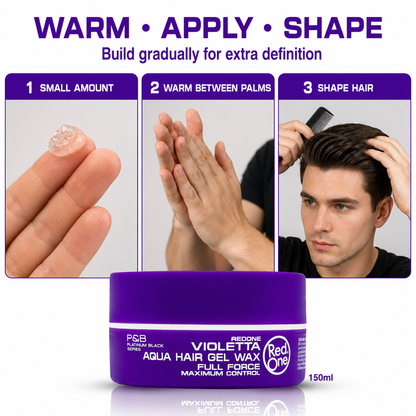 How to use RedOne Aqua Hair Gel Wax Full Force Violetta 150ml