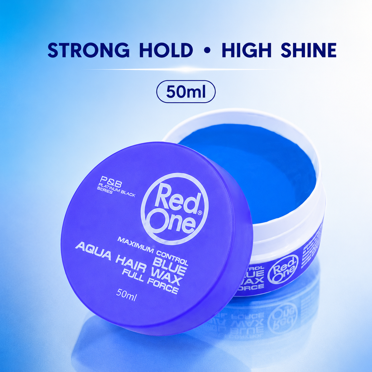 RedOne Aqua Hair Wax Full Force Blue 50ml with strong hold and high shine