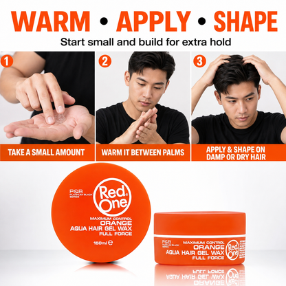 How to use RedOne Aqua Hair Wax Full Force Orange 150ml