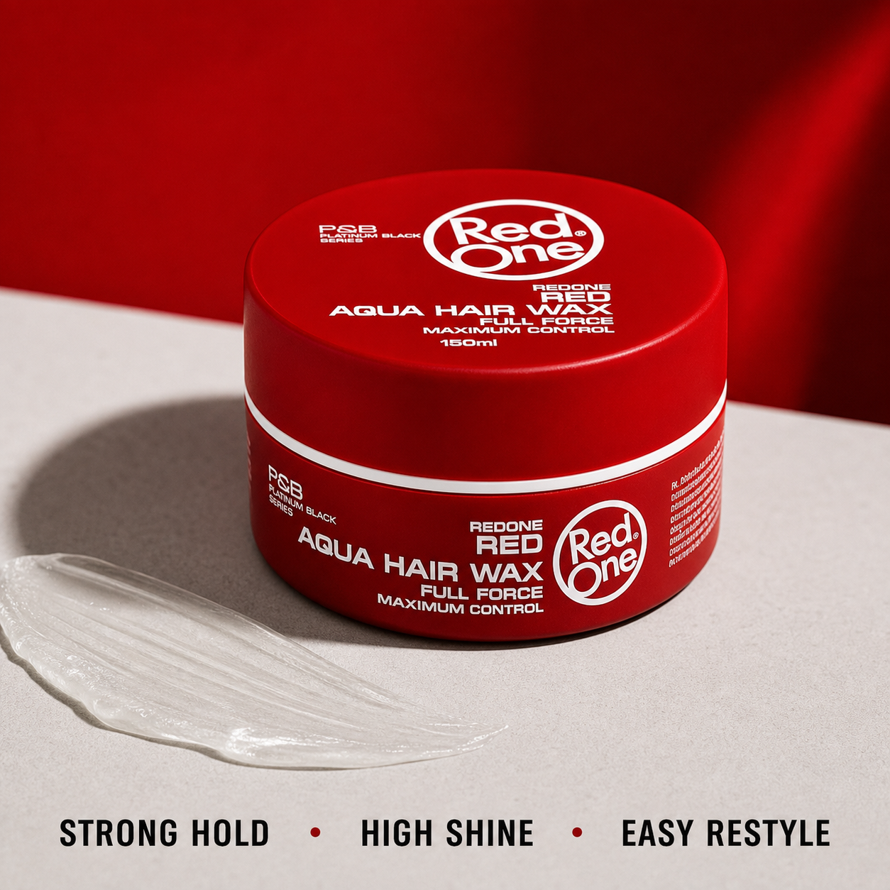RedOne Aqua Hair Wax Full Force Red 150ml — strong hold, high shine and easy restyle