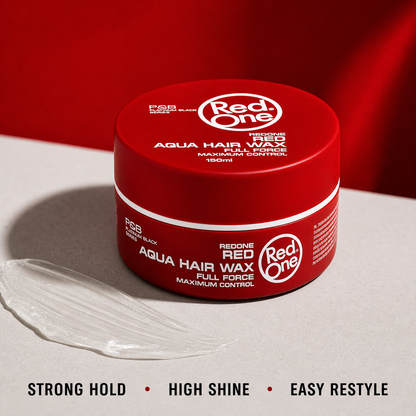 RedOne Aqua Hair Wax Full Force Red 150ml — strong hold, high shine and easy restyle