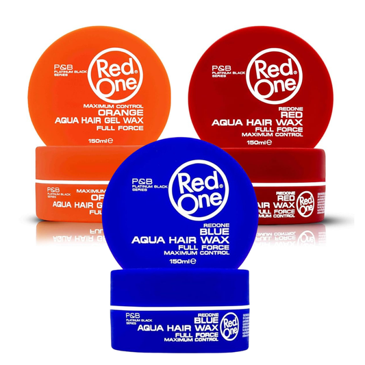 Bundle of 3 - RedOne Aqua Hair Wax Full Force 150ml - MV hair and beauty