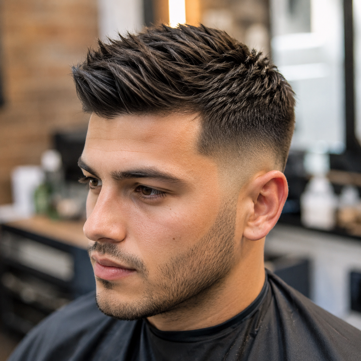 Defined hairstyle with a natural sleek finish from RedOne Blue Aqua Wax