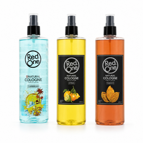 RedOne Caribbean Citrus and Tobacco 400ml cologne trio on white
