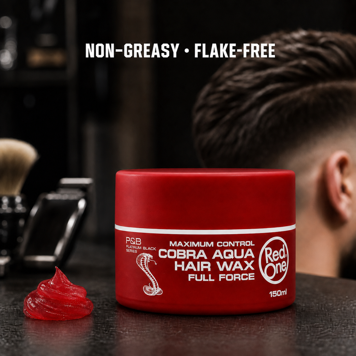 RedOne Cobra Aqua Hair Wax red gel texture - non-greasy and flake-free