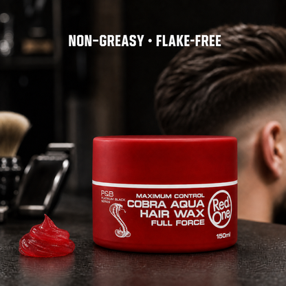 RedOne Cobra Aqua Hair Wax red gel texture - non-greasy and flake-free