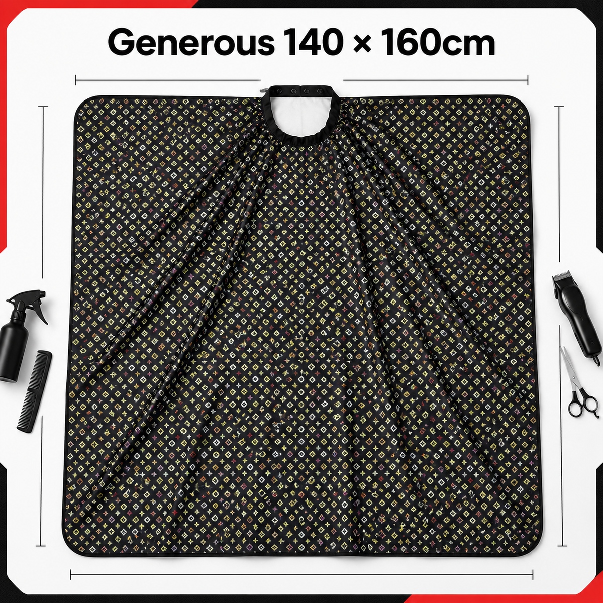 RedOne Cutting Cape Coloured S-189 — Generous 140 × 160cm