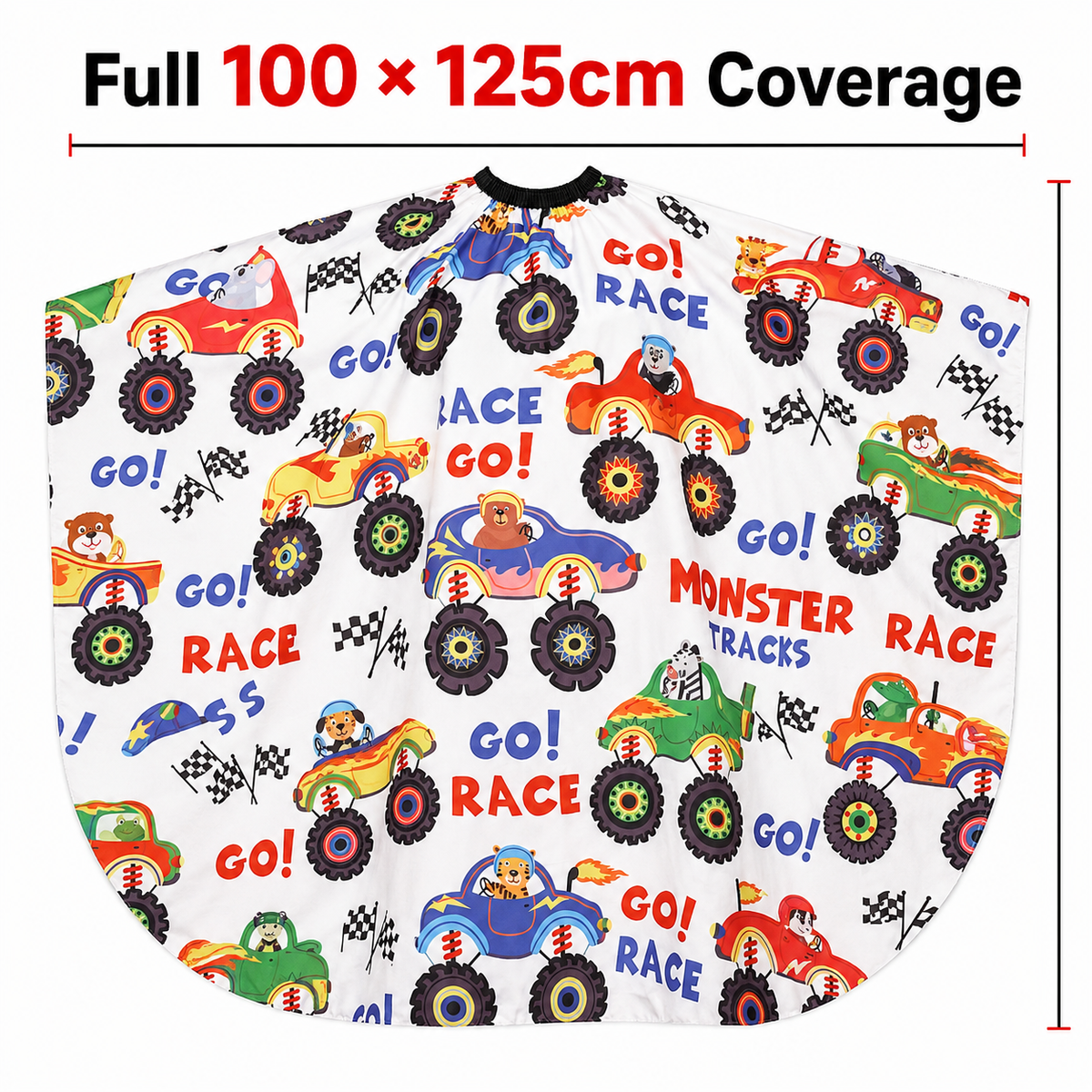 RedOne Kids Go Car cutting cape — Full 100 × 125cm Coverage