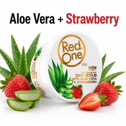 RedOne Face & Body Daily Scrub - Aloe Vera + Strawberry