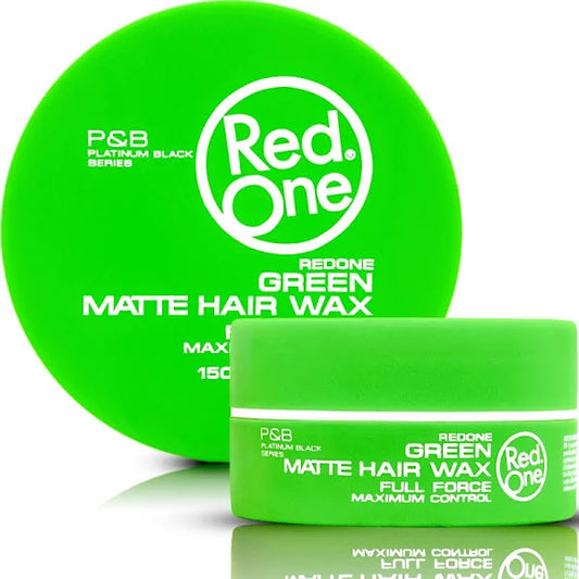 RedOne Green Matte Hair Wax 150ml tub and lid