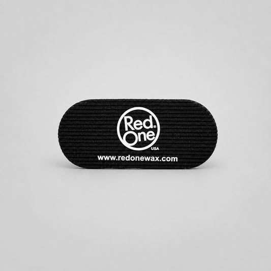 RedOne black fabric hair grip with white logo