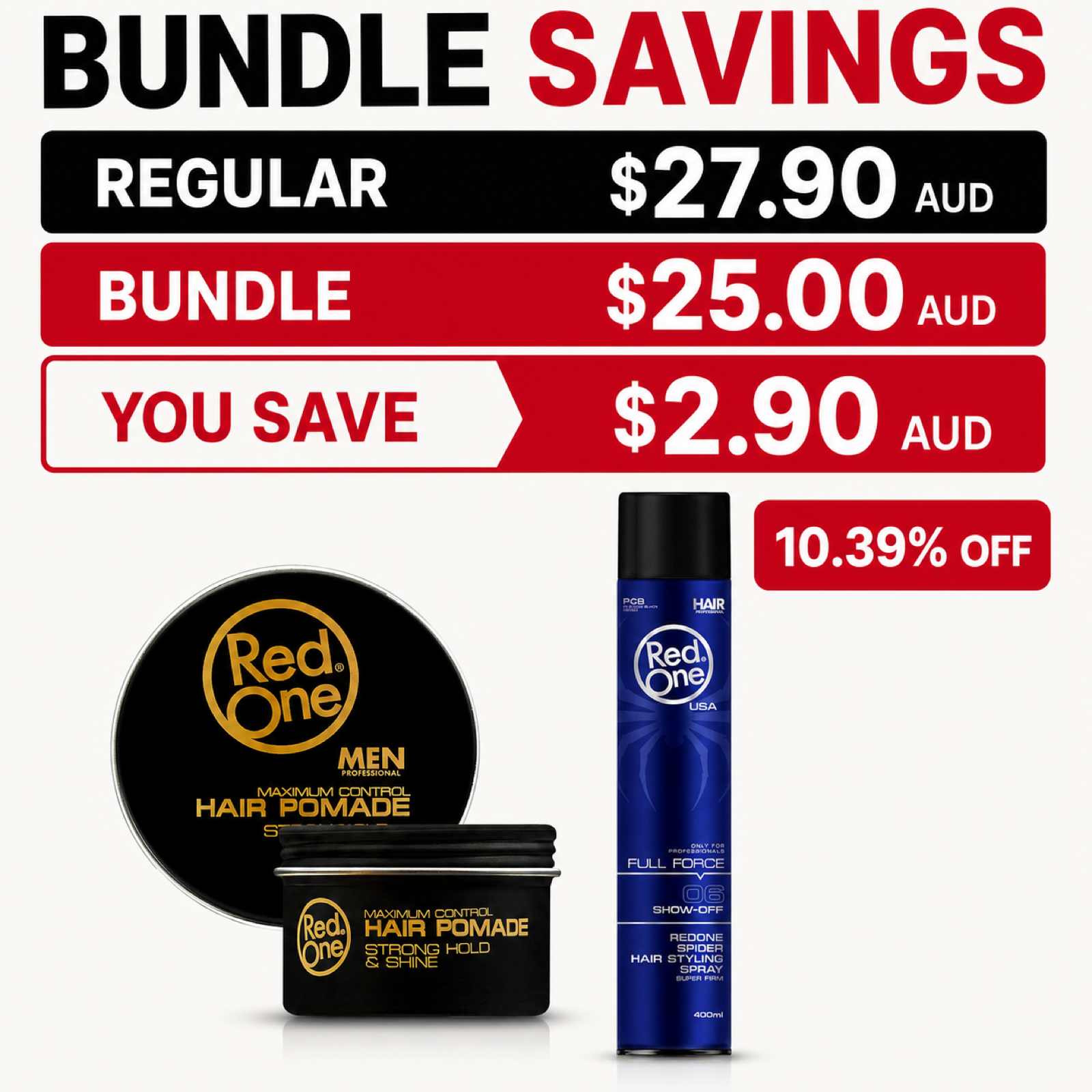 RedOne High-Shine Styling Duo A$25 save A$2.90