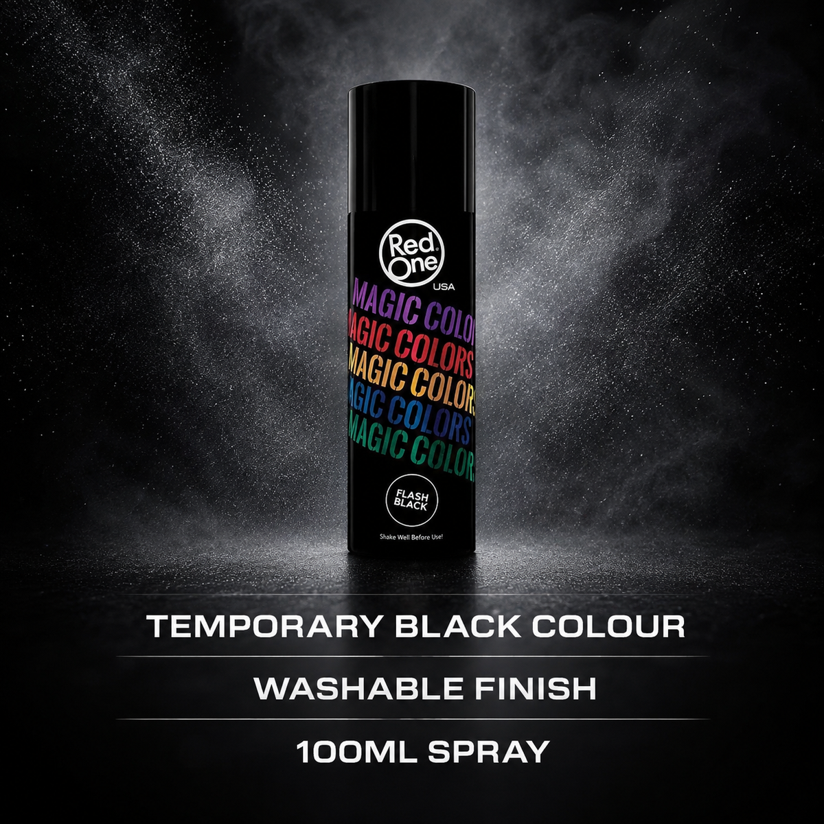 RedOne Magic Colour Flash Black 100ml temporary washable hair colour spray benefits