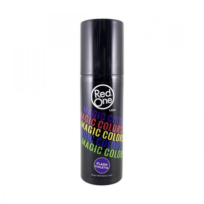 RedOne Magic Colors Flash Violetta temporary hair colour spray 100ml, black can with purple shade label
