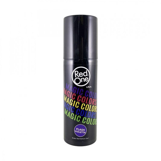 RedOne Magic Colors Flash Violetta temporary hair colour spray 100ml, black can with purple shade label