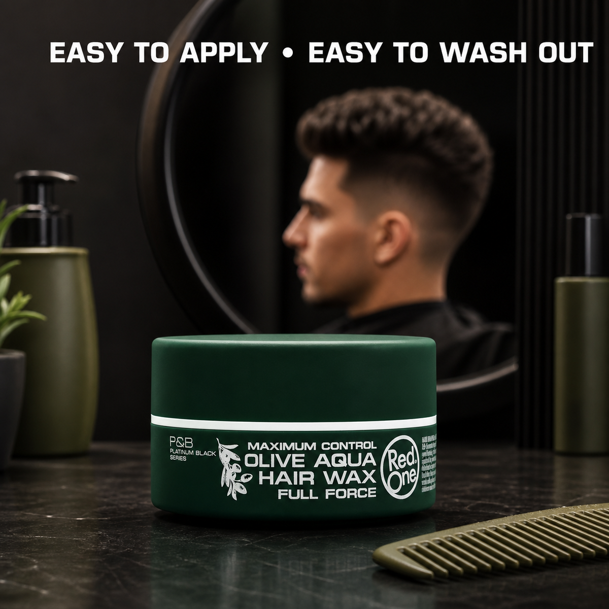 RedOne Olive Aqua Hair Wax - easy to apply and wash out