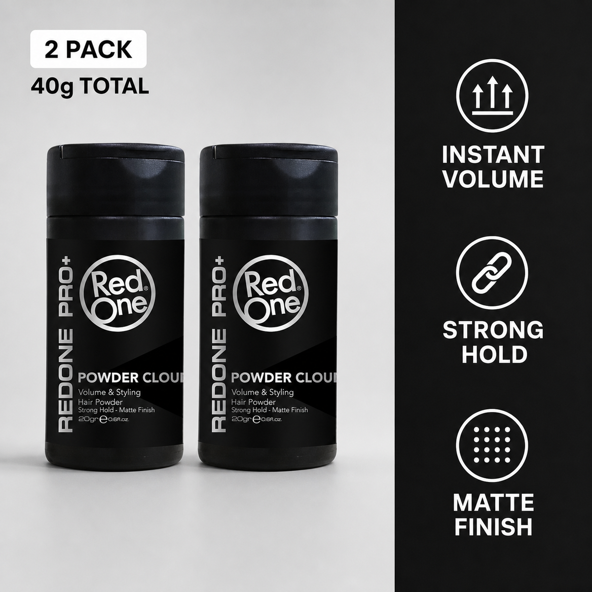 RedOne Powder Wax Cloud 20g 2 pack – instant volume, strong hold and matte finish