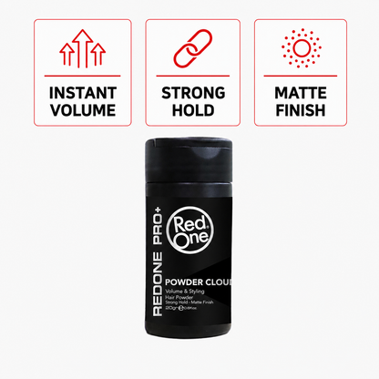 RedOne Powder Wax Cloud benefits - instant volume, strong hold and matte finish