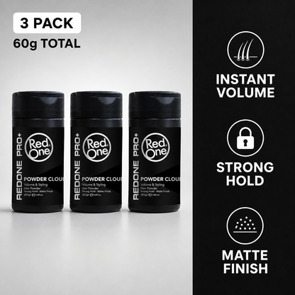 RedOne Powder Wax Cloud 20g 3 pack – instant volume, strong hold and matte finish