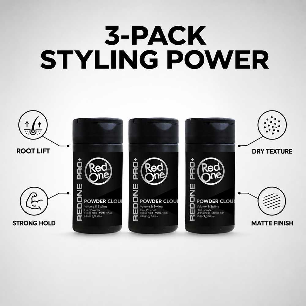 RedOne Powder Wax Cloud 20g 3 pack – root lift, dry texture, strong hold and matte finish