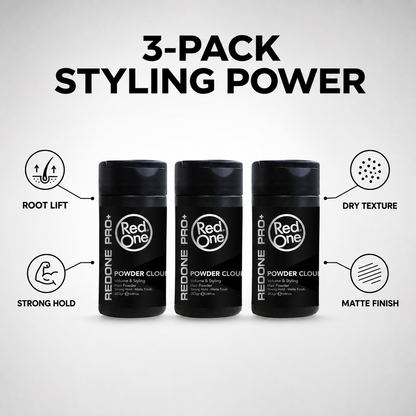RedOne Powder Wax Cloud 20g 3 pack – root lift, dry texture, strong hold and matte finish