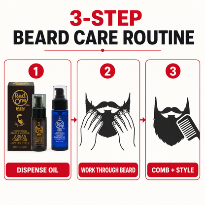 How to massage RedOne beard oil through beard and moustache