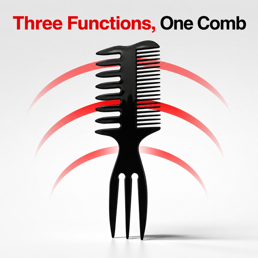 redone PROFESSIONAL 3-IN-1 COMB — Three Functions, One Comb