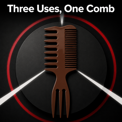 RedOne Professional 3-in-1 Comb – Brown — Three Uses, One Comb
