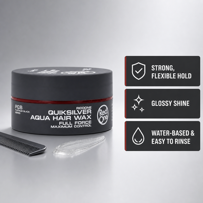 RedOne Quiksilver Aqua Hair Wax 150ml: strong hold, glossy shine and water-based benefits