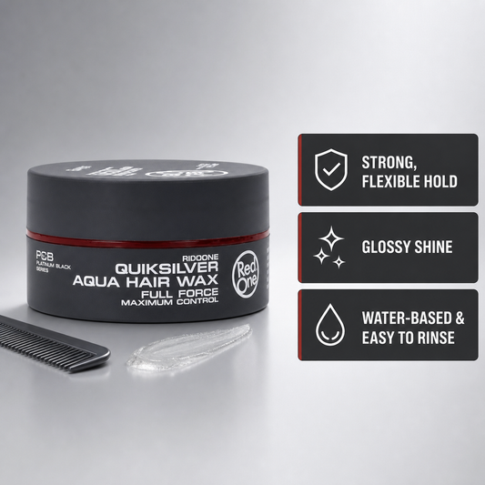 RedOne Quiksilver Aqua Hair Wax 150ml: strong hold, glossy shine and water-based benefits