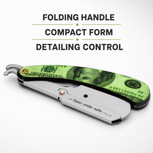 RedOne Razor Cap American Dollar folding razor benefit graphic