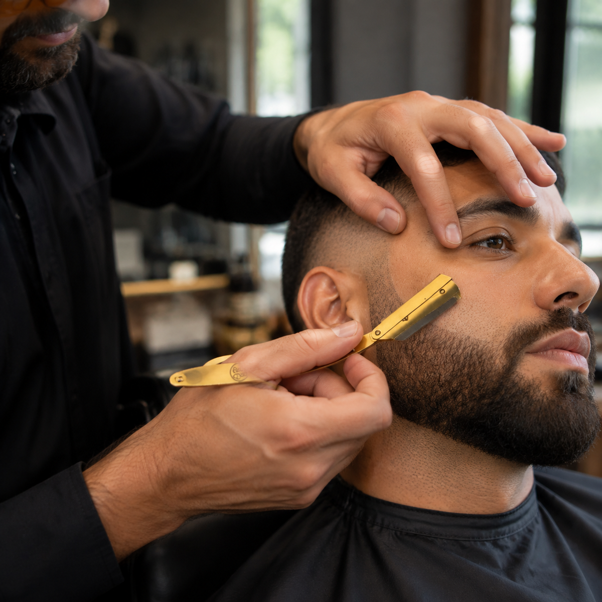 RedOne Razor Cap Gold used carefully for a beard outline