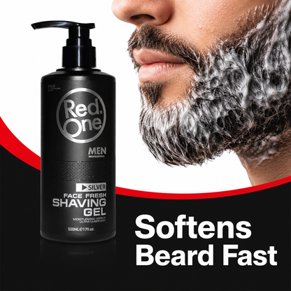 RedOne Silver Shaving Gel 500ml — Softens Beard Fast