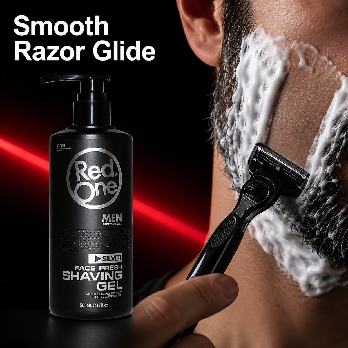 RedOne Silver Shaving Gel 500ml — Smooth Razor Glide