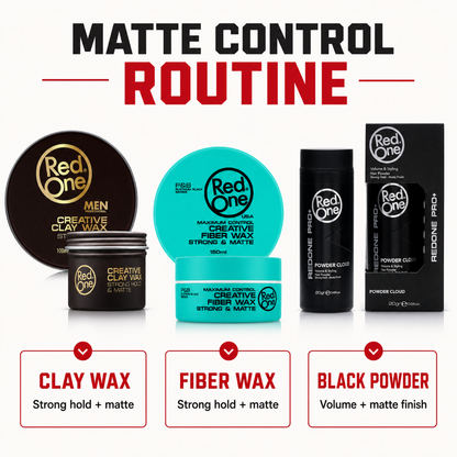 RedOne matte styling trio benefits for volume texture and strong control