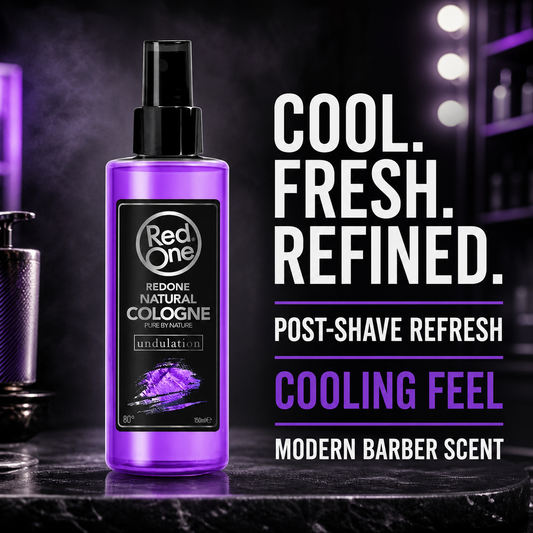 RedOne Undulation aftershave cooling and modern barber scent benefits