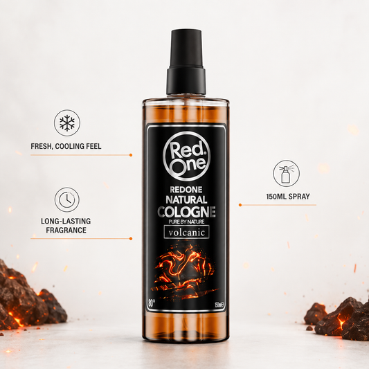 RedOne Volcanic Natural Cologne 150ml with fresh cooling feel and long-lasting fragrance benefits