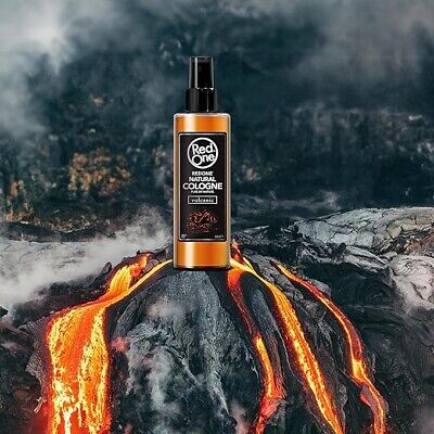 RedOne Volcanic Natural Cologne 400ml bottle in a volcanic scene