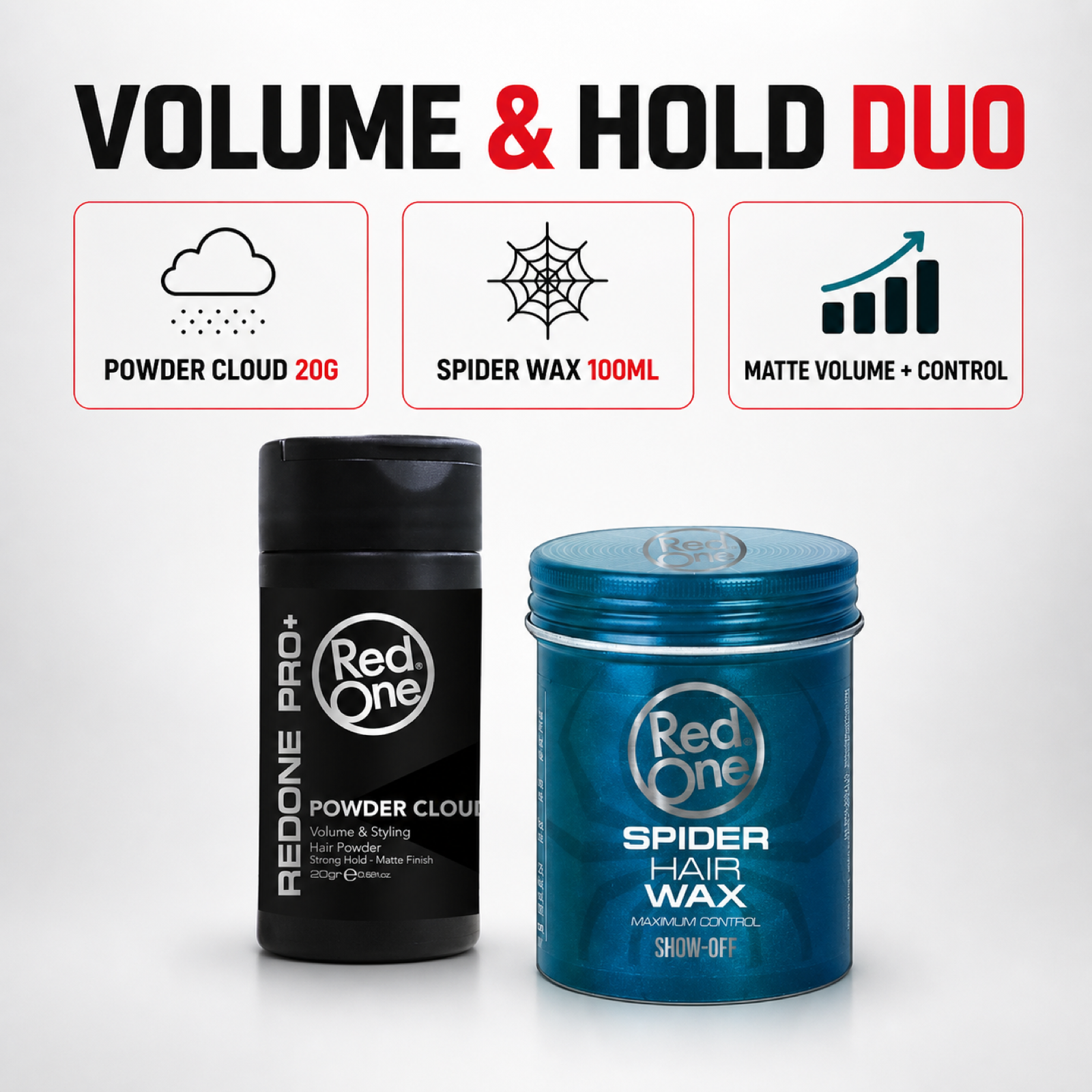RedOne Volume and Hold Styling Duo benefits for lift texture and control