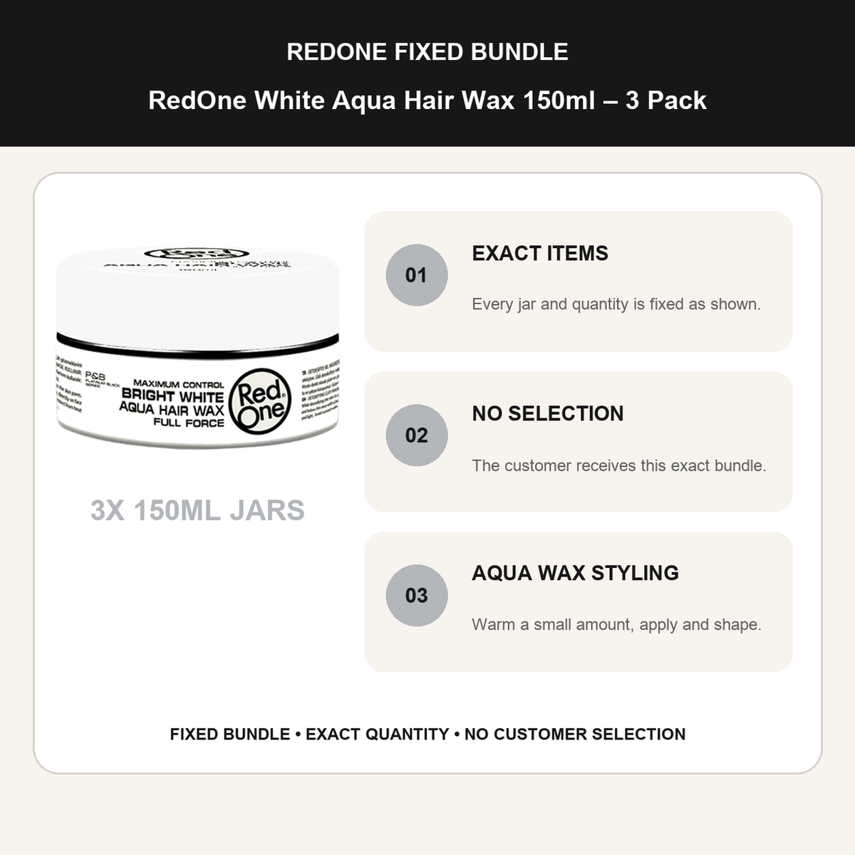 RedOne White Aqua Hair Wax three-pack styling guide